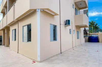O edifício onde o apartamento está situado