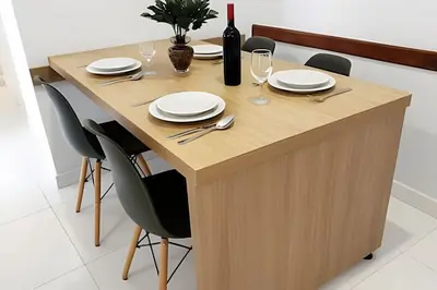 A planta de Apartamento 8º andar com Garagem e Churrasqueira