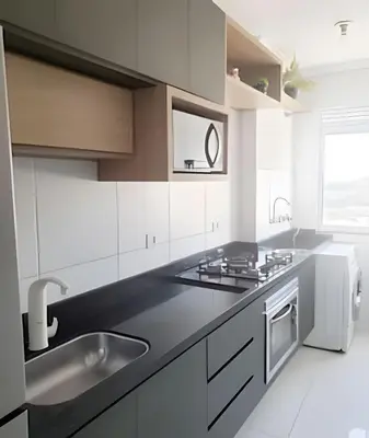 A cozinha ou kitchenette de Apartamento 8º andar com Garagem e Churrasqueira