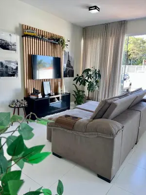 Uma área de estar em MarisC&LHouse 1- Quarto casal