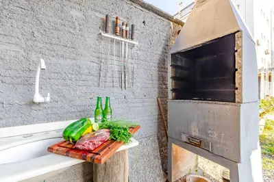 A planta de Loft Compacto a 200 metros da Praia de Bombas