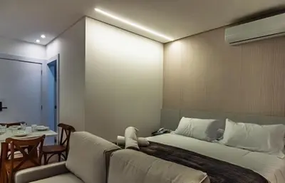 Uma cama ou camas num quarto em Flats Four Seasons by RD Stays