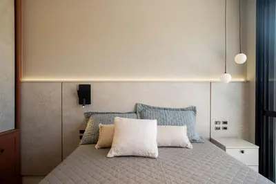 Uma cama ou camas num quarto em Apto Garden na Praia de Palmas - 0185