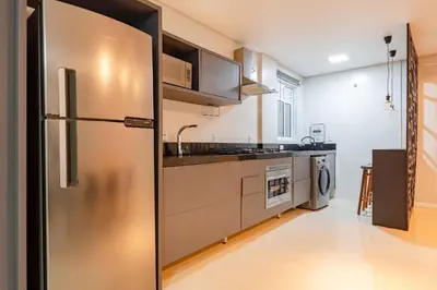 A cozinha ou kitchenette de Apartamento a 150 Metros da Praia de Bombinhas