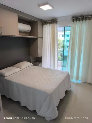 Uma cama ou camas num quarto em AP Maria Augusta