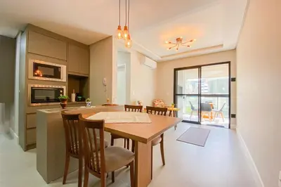 A cozinha ou kitchenette de Praia de Palmas - Novo 200m do Mar com Piscina - 0490