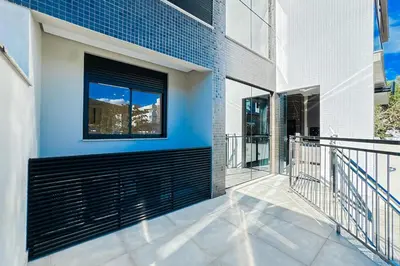 Uma varanda ou terraço em Praia de Palmas - 350m do mar - Apto garden - 0498