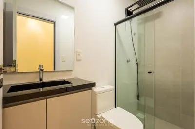 Uma casa de banho em Studio c/ churrasqueira a 220m da Praia SFR0302