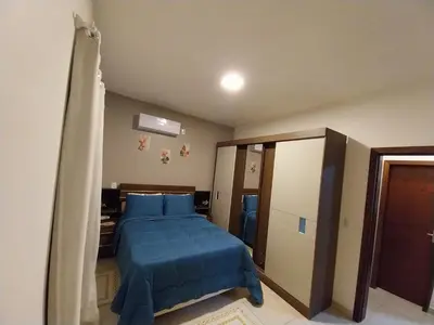 Uma cama ou camas num quarto em Casa Morrinhos