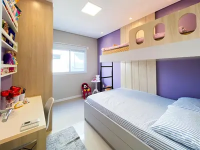 Uma cama ou camas num quarto em Apto a Poucos Passos da Praia de Palmas - 0300