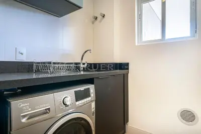 A planta de Terrazo 407A - Apto 2 quartos em condomínio de luxo à 300 metros da Praia de Bombas