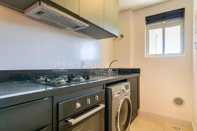 A planta de Terrazo 407A - Apto 2 quartos em condomínio de luxo à 300 metros da Praia de Bombas