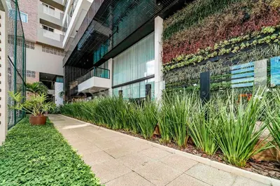 A planta de Terrazo 407A - Apto 2 quartos em condomínio de luxo à 300 metros da Praia de Bombas