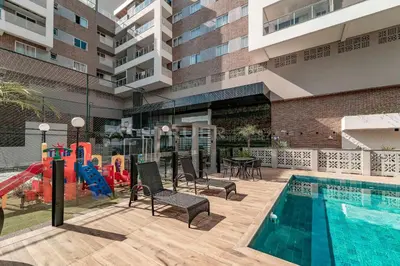 A planta de Terrazo 407A - Apto 2 quartos em condomínio de luxo à 300 metros da Praia de Bombas