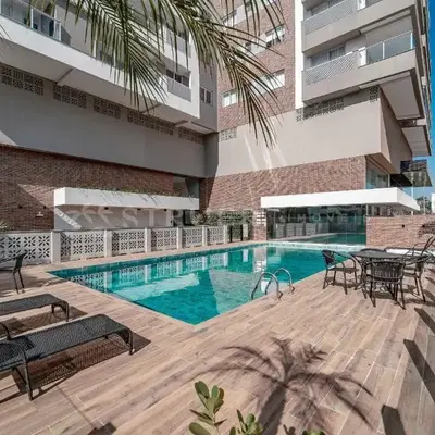 Terrazo 407A - Apto 2 quartos em condomínio de luxo à 300 metros da Praia de Bombas