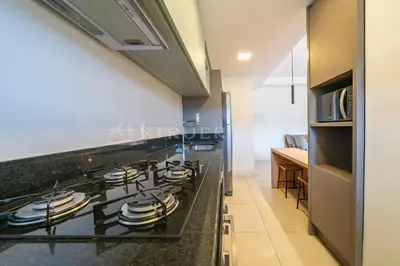 A cozinha ou kitchenette de Terrazo 407B - Apto 2 quartos em condomínio de luxo à 300 metros da Praia de Bombas