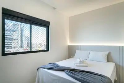 A planta de Apto moderno c/ vista para o mar MA8680