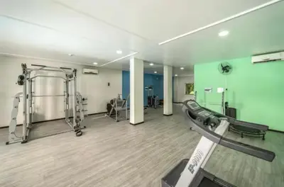 O centro de fitness e/ou as comodidades de fitness de Apto em condomínio com lazer completo!