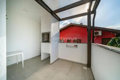 Uma varanda ou terraço em Flat em Residencial - Entre Bombinhas e 4 Ilhas