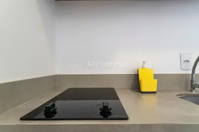 A cozinha ou kitchenette de Flat em Residencial - Entre Bombinhas e 4 Ilhas