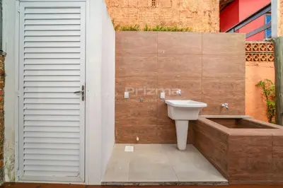 Uma casa de banho em Flat em Residencial - Entre Bombinhas e 4 Ilhas