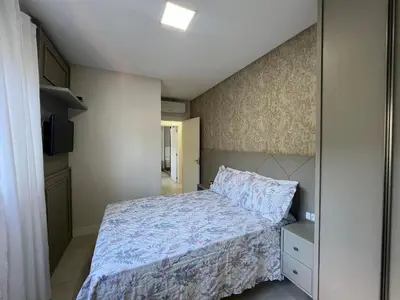 Uma cama ou camas num quarto em 025 Cobertura ed Mario Guilherme 3 suites