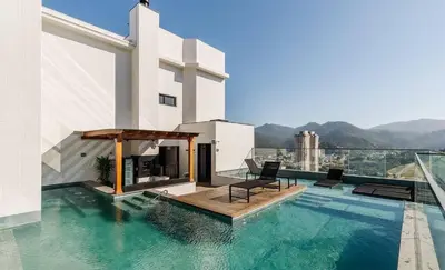 A planta de Flat c/ vista mar - 280m da praia