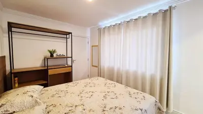 Uma cama ou camas num quarto em Casa com acesso praia de Zimbros
