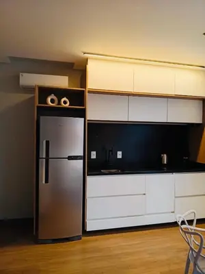 A cozinha ou kitchenette de Flats New York Meia Praia Itapema