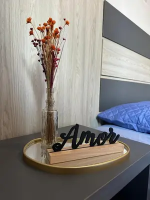 Uma cama ou camas num quarto em 90 metros do MAR! 3 quartos, 1 suite, 2 vagas de garagem