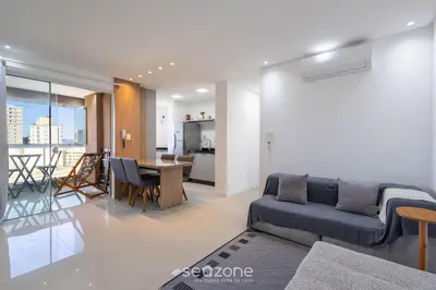 A cozinha ou kitchenette de Apartamentos a 400m da Praia em Itapema - CARA