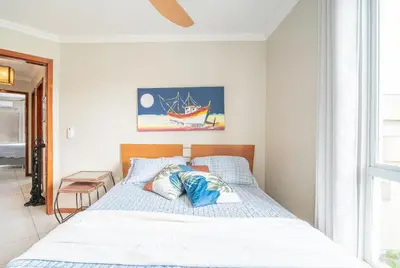 Uma cama ou camas num quarto em Apto 03 quartos | Canto Grande