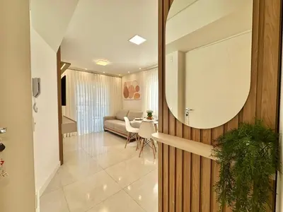 Uma cama ou camas num quarto em Achei Itapema • Novara Residencial, Perequê PB/SC