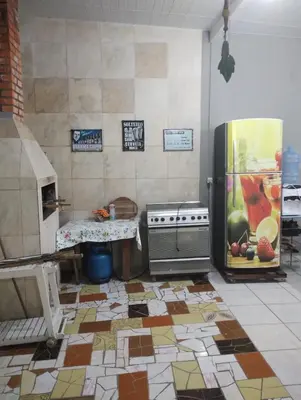 A cozinha ou kitchenette de casa da vovó