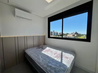 A planta de Oásis do Atlântico 301 B - Apartamento decorado com 3 dormitórios em um condomínio clube na Praia de Palmas.