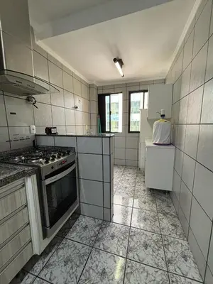 A cozinha ou kitchenette de Apartamento Verão no centro de Itapema