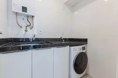 A planta de Ampla Cobertura Duplex na Praia de Canto Grande