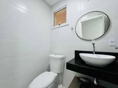 Uma casa de banho em Palm Beach Residence – Apartamento espaçoso com 3 suítes na Praia de Palmas para até 8 pessoas.