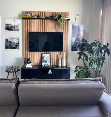 Uma televisão e/ou sistema de entretenimento em MarisC&LHouse2-Quarto para casal