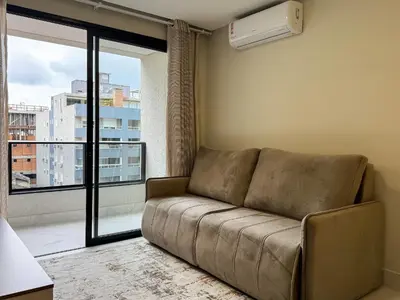 A planta de Lindo apto com piscina em Bombas / SC