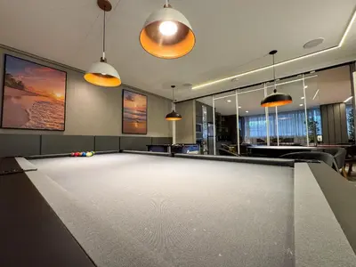 A planta de Flat com piscina aquecida em Bombas / SC