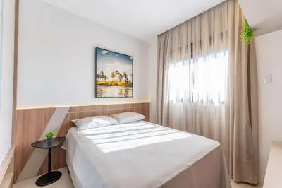 A planta de Apartamento 2 dormitórios com piscina Bombas / SC