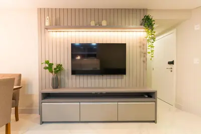 A planta de Excelente apartamento em Bombas com piscina