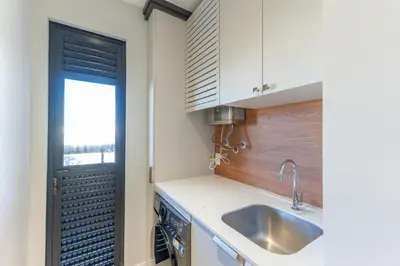 A planta de Apartamento 2 suítes com piscina em Canto Grande / Bombinhas SC