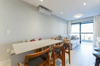 A planta de Apartamento 2 suítes com piscina em Canto Grande / Bombinhas SC