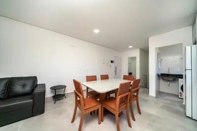 A cozinha ou kitchenette de Solar do Atlântico 214 – Beira Mar em Bombas