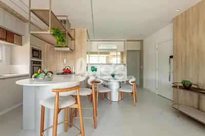 A planta de Praia & Conforto – Apto 350m da praia