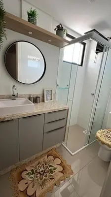 Uma casa de banho em Apartamento aconchegante praia de palmas