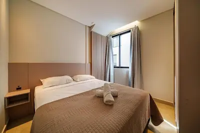 A planta de Canto da Amoreira 203 - Apartamento Duplex - Vista para o Mar - Canto Grande - Bombinhas