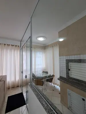 A cozinha ou kitchenette de Apto 3 Suítes Quadra Mar Itapema SC